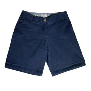 Crown & Ivy Women’s Petite Bermuda Shorts Size 2 Navy Blue Mid-Rise